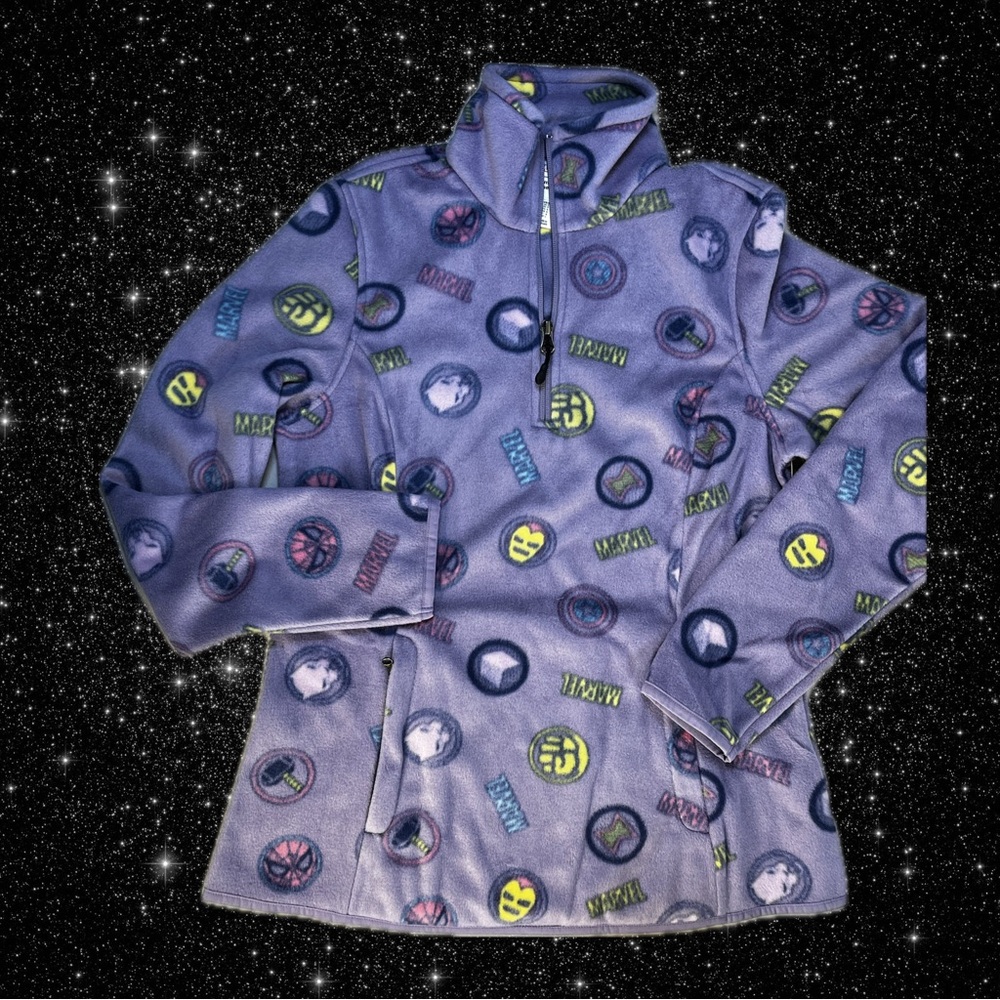 Disney | Marvel | Starwars Women's Polar Fleece Quarter-Zip Mock Jacket S, NWT - Picture 3 of 9
